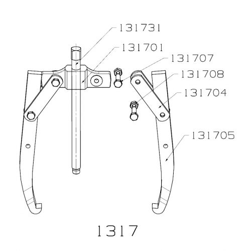 EXTRACTOR FORZA 2 PATAS 365X425